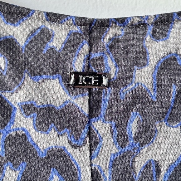 Iceberg Dress Women's Size D42 (CDN 8) Maxi Length Blue/Black Designer Milano - Picture 5 of 10